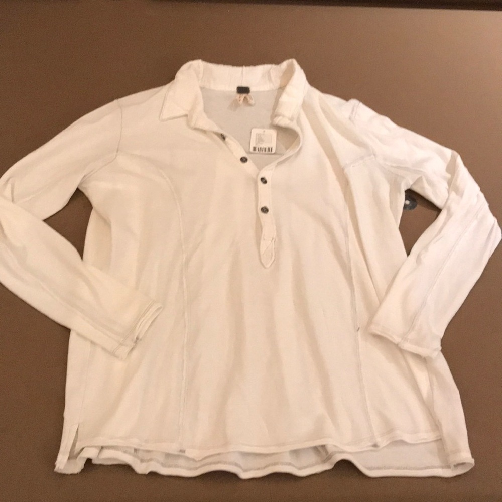 Free People long sleeve collared shirt